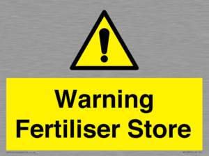 Warning Fertiliser Store